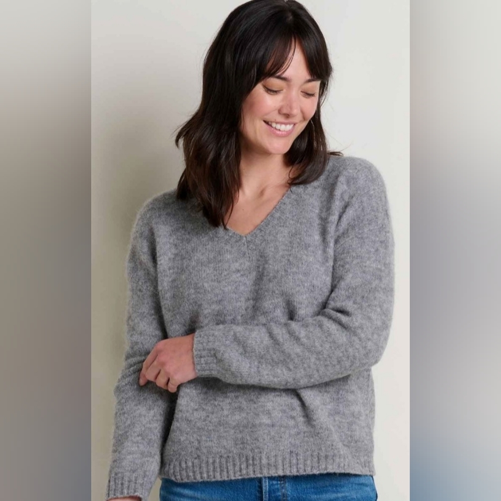 Toad&Co Heather Grey Women's Crew Neck Sweater Medium